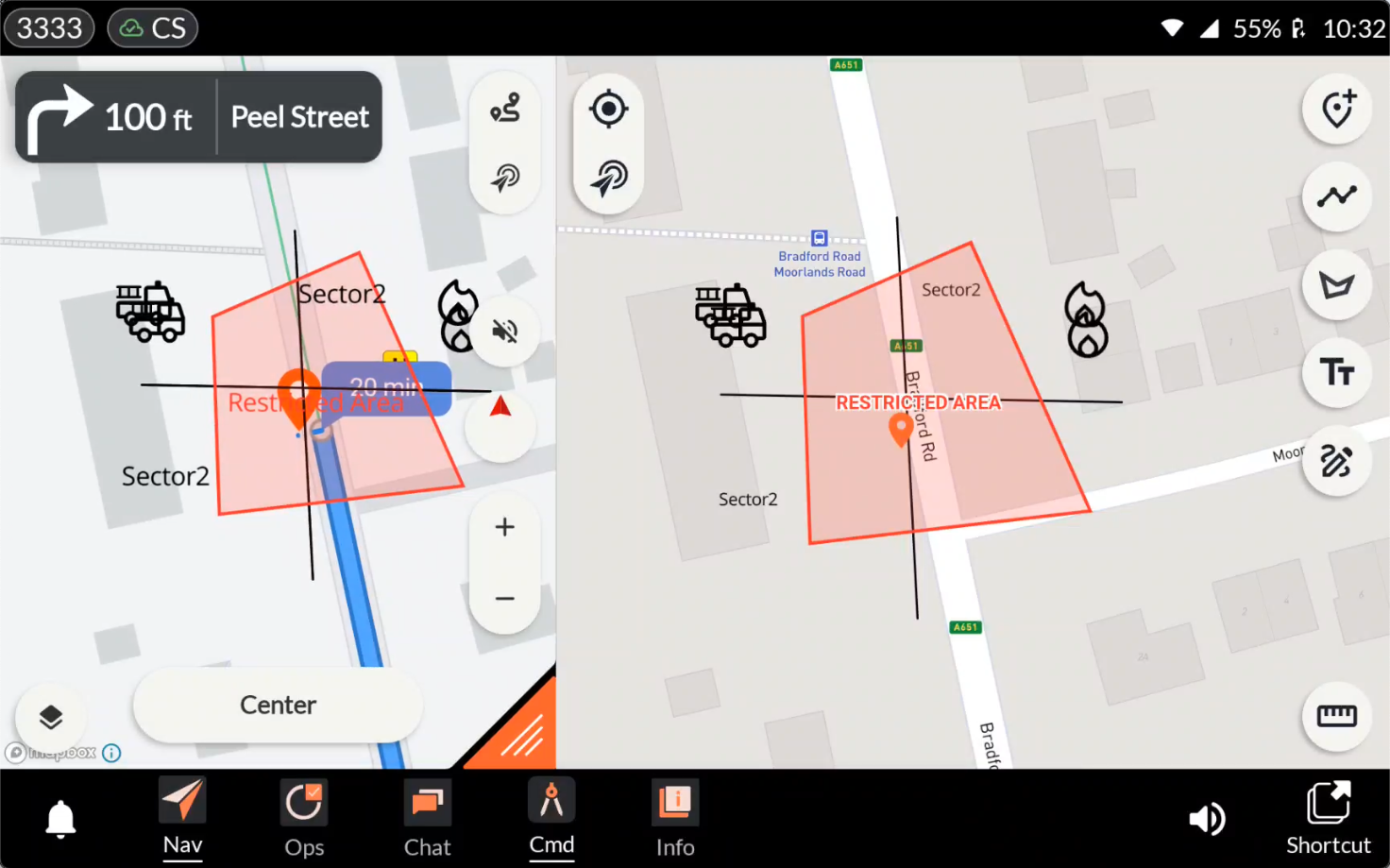 Command in navigation