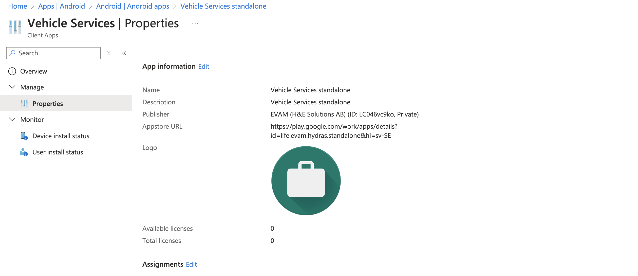 Intune Uploaded Vehicle Services