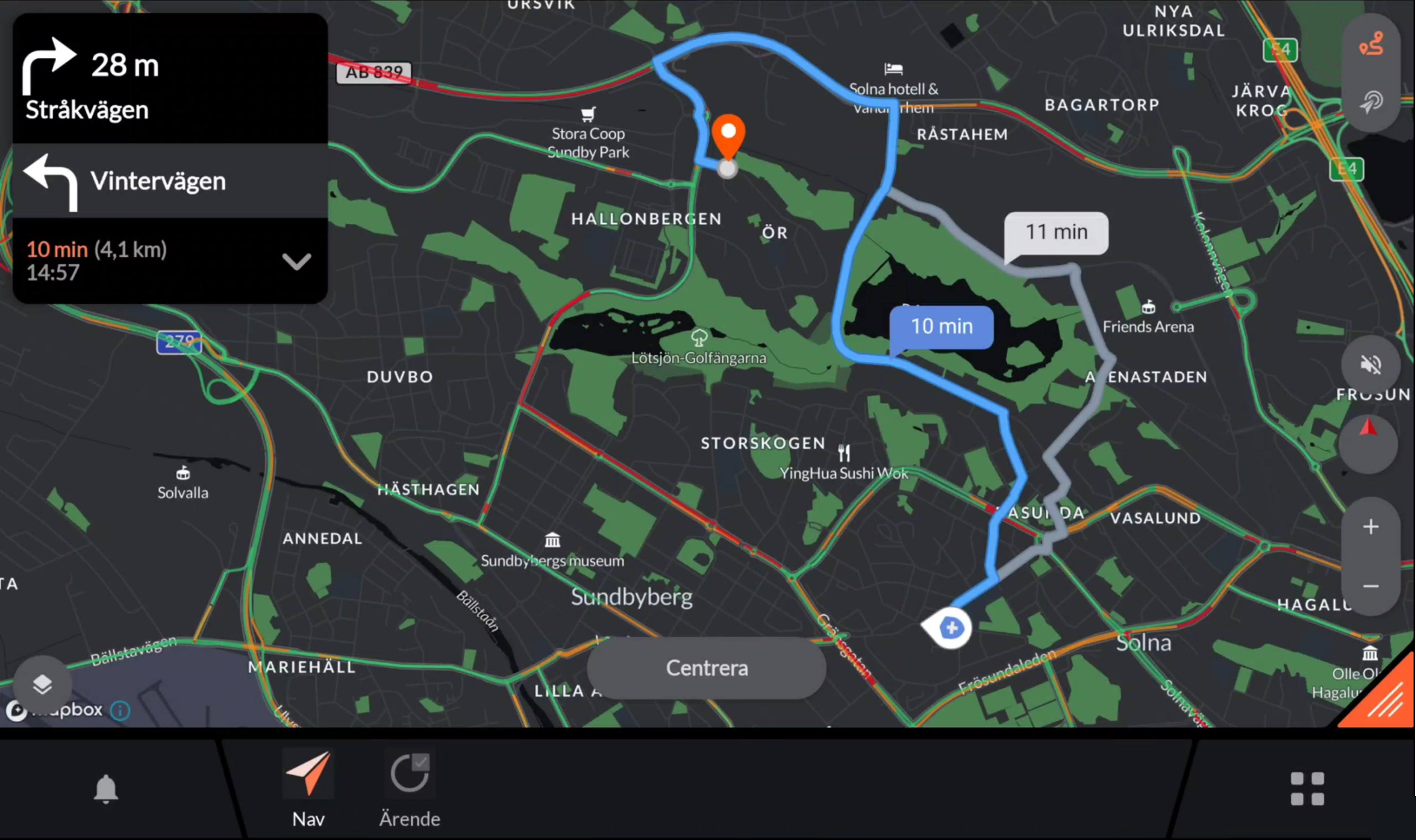 Navigation route overview