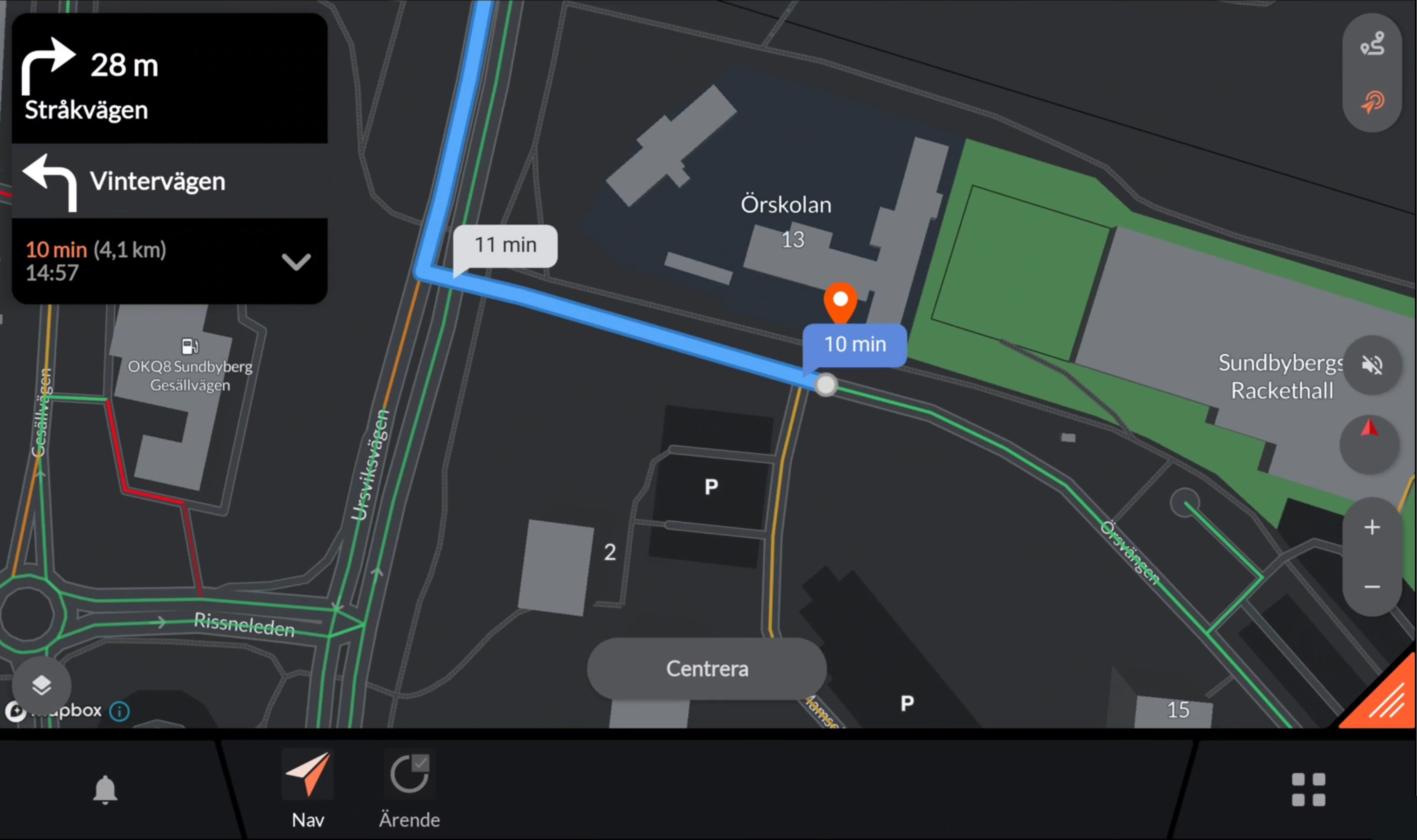 Navigation destination overview