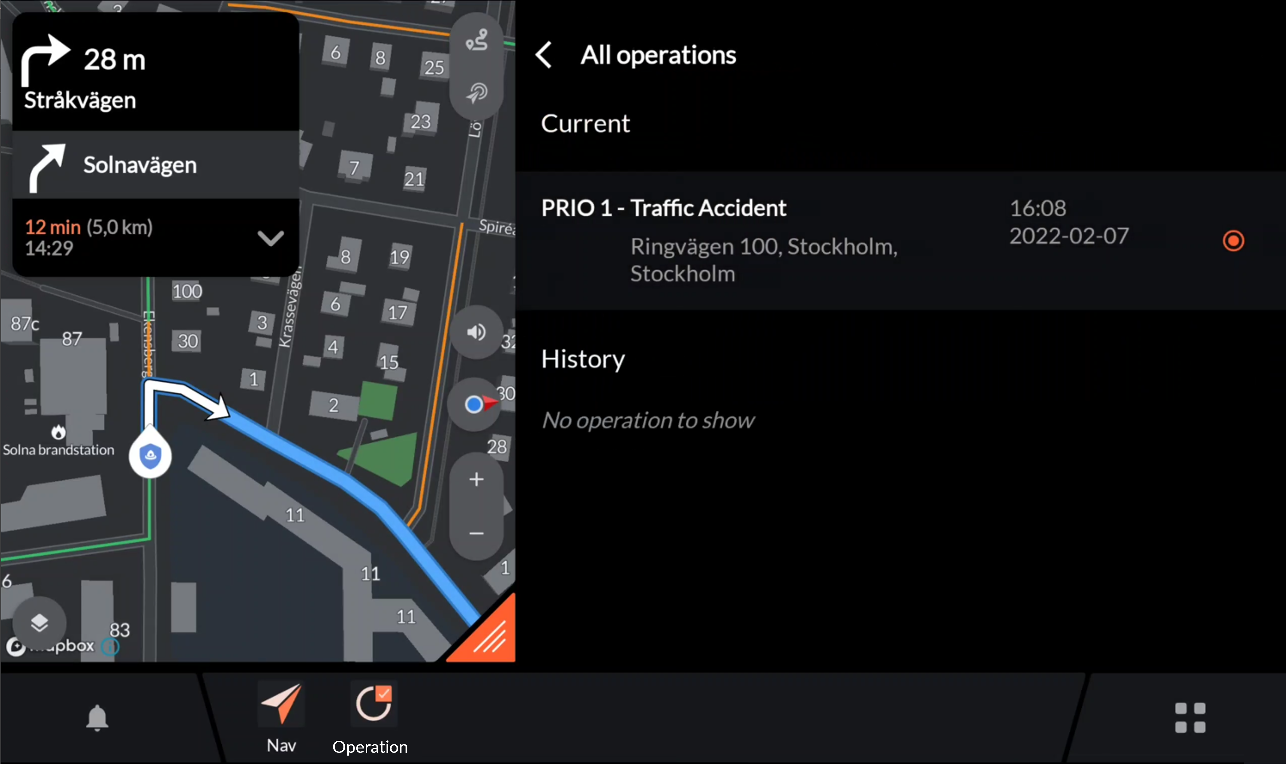 Operation info